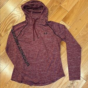 Under Armour heather red Velocity Performance Hoodie